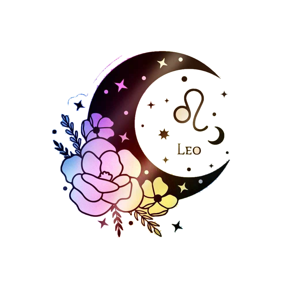 Moon Child Leo Holographic Sticker